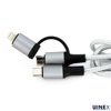 Picture of Winex 2in1 3A 60W Type-C to Type-C ve Lightning Örgülü Data Hızlı Şarj Kablo 1M - copy