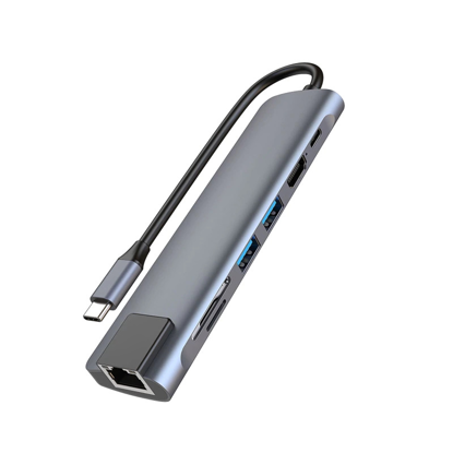 Picture of Winex 7in1 USB Type-C Hub Port Adaptör HDMI USB Ethernet PD Girişli
