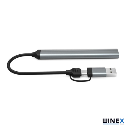 Picture of Winex 5in1 UsbA ve Type-C To UsbA 3.01, TF, SD Çoklayıcı Hub Adaptör