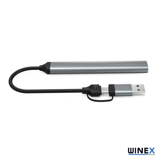 Picture of Winex 5in1 UsbA ve Type-C To UsbA 3.01, TF, SD Çoklayıcı Hub Adaptör - copy