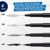 Picture of Faber-Castell Pitt Artist Pens Essential Set - 4 Black Markers, Variety of Nibs - copy