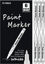 Picture of White Paint Pen, 6 Pack 0.7mm Acrylic White Permanent Marker White Paint Pens for Wood Rock Plastic Leather Glass Stone Metal Canvas Ceramic Marker Extra Very Fine Point Opaque Ink