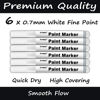 Picture of White Paint Pen, 6 Pack 0.7mm Acrylic White Permanent Marker White Paint Pens for Wood Rock Plastic Leather Glass Stone Metal Canvas Ceramic Marker Extra Very Fine Point Opaque Ink - copy