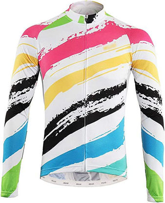 Picture of KGDC Cycling Bike Jersey Men's Long Sleeve Cycling Jersey Jacket Breathable Quick Dry Outdoor Sports Wear Suitable for Spring or Autumn Tops Biking Shirts