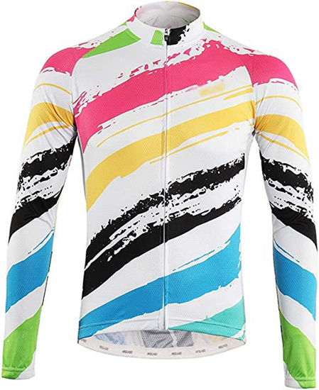Picture of KGDC Cycling Bike Jersey Men's Long Sleeve Cycling Jersey Jacket Breathable Quick Dry Outdoor Sports Wear Suitable for Spring or Autumn Tops Biking Shirts - copy