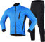 Picture of Labymos Men Winter Cycling Clothing Set Long Sleeve Windproof Bicycle Jersey with Pants Outdoor Cycling Running Sports Jacket Activewear