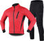Picture of Men Winter Cycling Clothing Set Long Sleeve Windproof Bicycle Jersey with Pants Outdoor Cycling Running Sports Jacket Activewear
